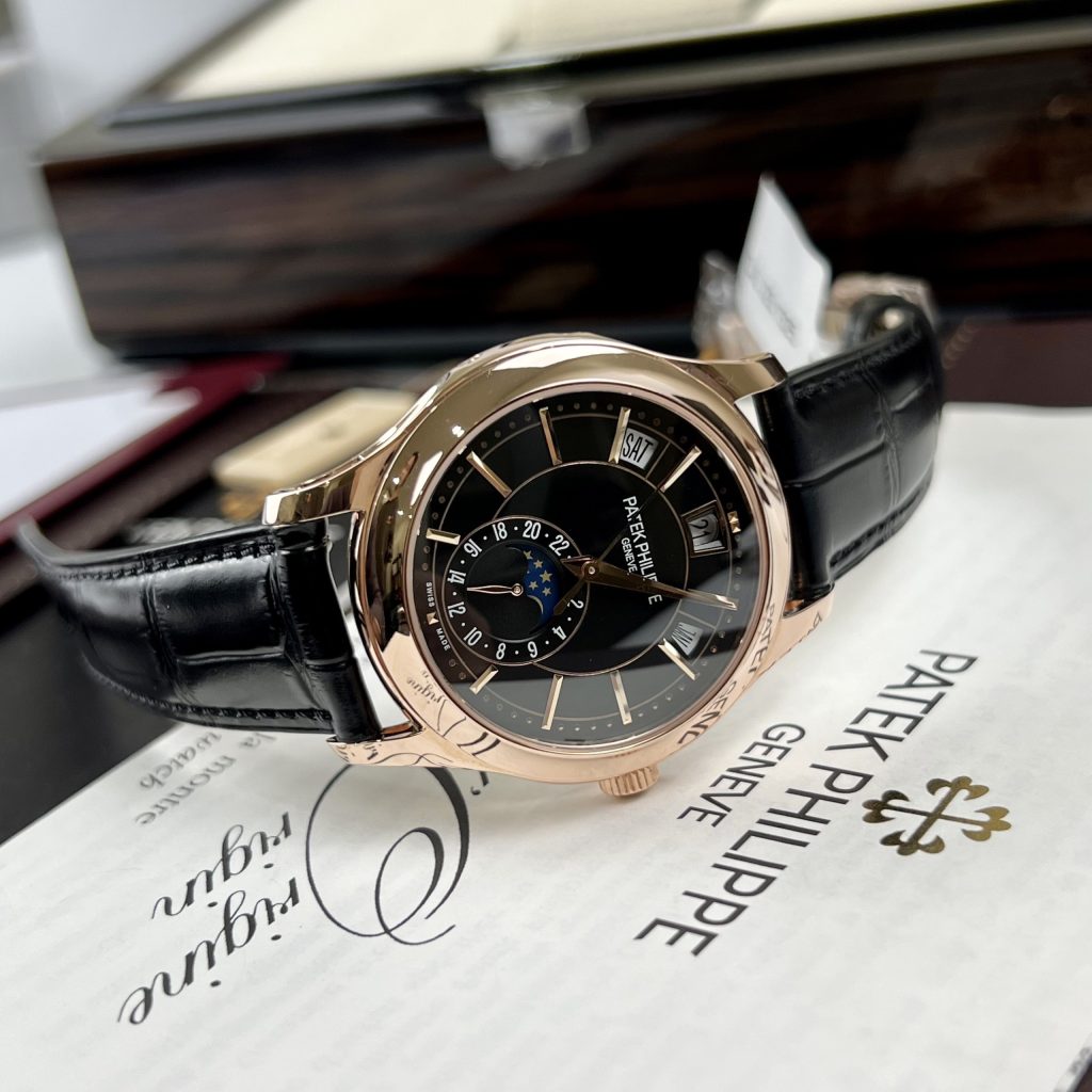 Patek Philippe Complications 5205R 18K Gold Wrapped Black Dial 40mm (9)