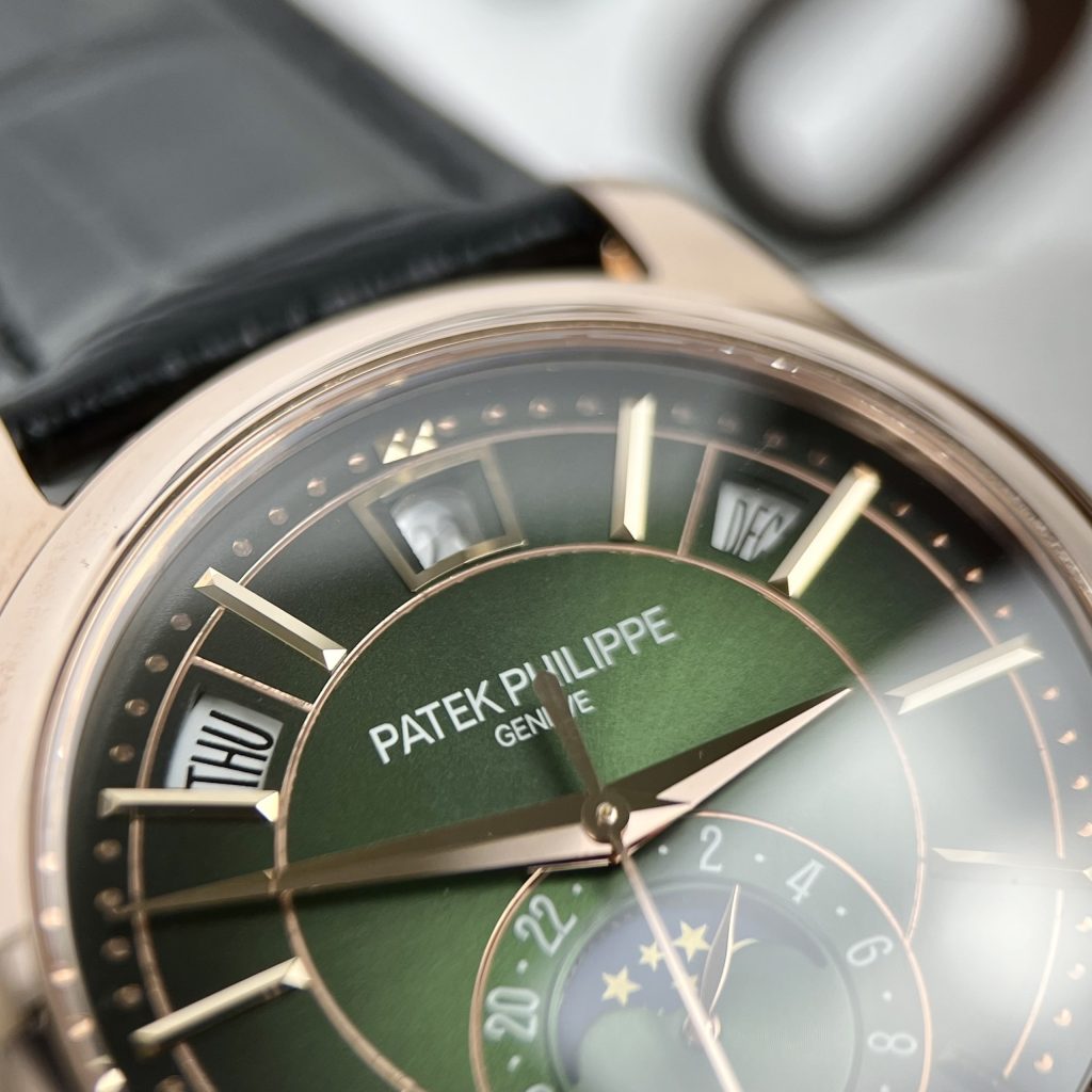 Patek Philippe Complications 5205R 18K Gold Wrapped Green Dial 40mm (9)