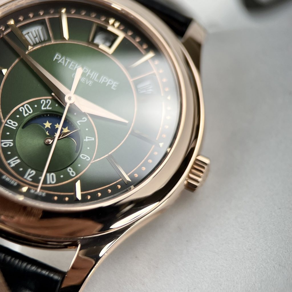 Patek Philippe Complications 5205R 18K Gold Wrapped Green Dial 40mm (9)