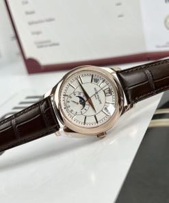 Patek Philippe Complications 5205R Gold Wrapped Brown Leather Strap 40mm (2)