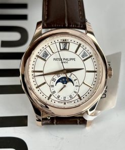 Patek Philippe Complications 5205R Gold Wrapped Brown Leather Strap 40mm (2)