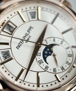 Patek Philippe Complications 5205R Gold Wrapped Brown Leather Strap 40mm (11)