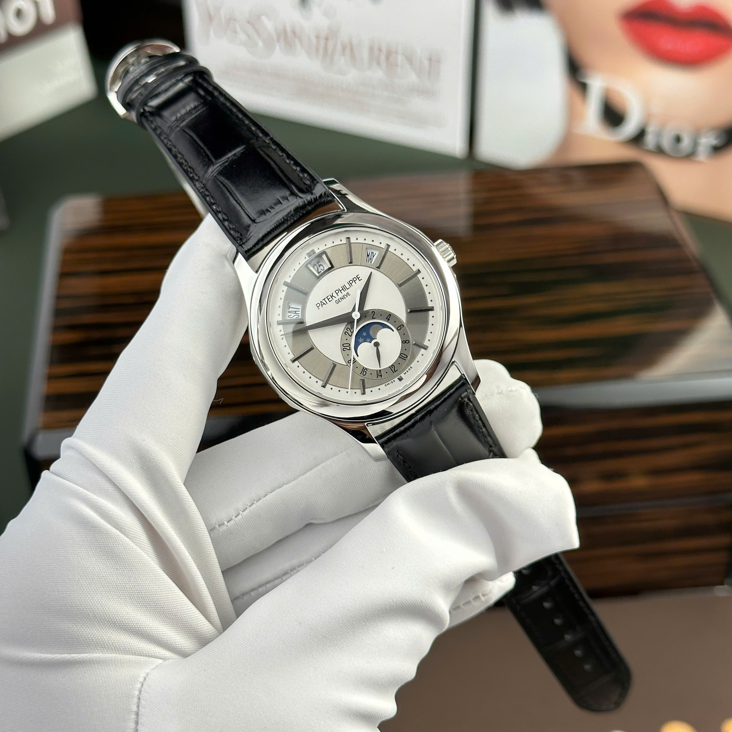 Patek Philippe Complications 5205R Replica Watch Leather Strap 40mm (6) Patek Philippe Complications 5205R Replica Watch Leather Strap 40mm (2)