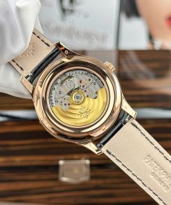 Patek Philippe Complications 5205R Rose Gold Replica Watch Leather Strap 40mm (1)