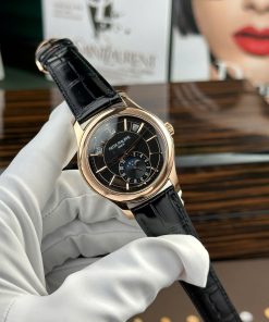 Patek Philippe Complications 5205R Rose Gold Replica Watch Leather Strap 40mm (1)
