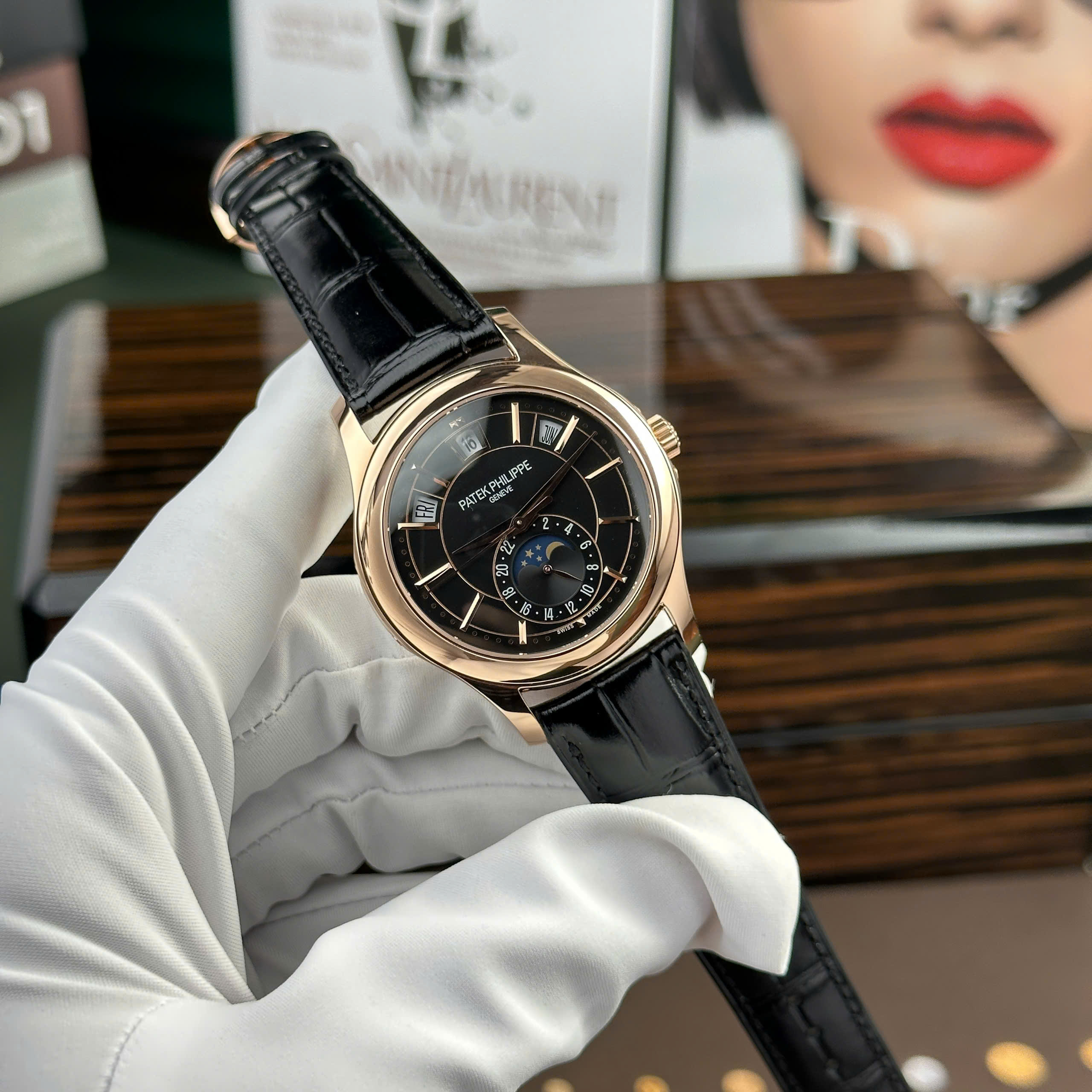 Patek Philippe Complications 5205R Rose Gold Replica Watch Leather Strap 40mm (9) Patek Philippe Complications 5205R Rose Gold Replica Watch Leather Strap 40mm (1)