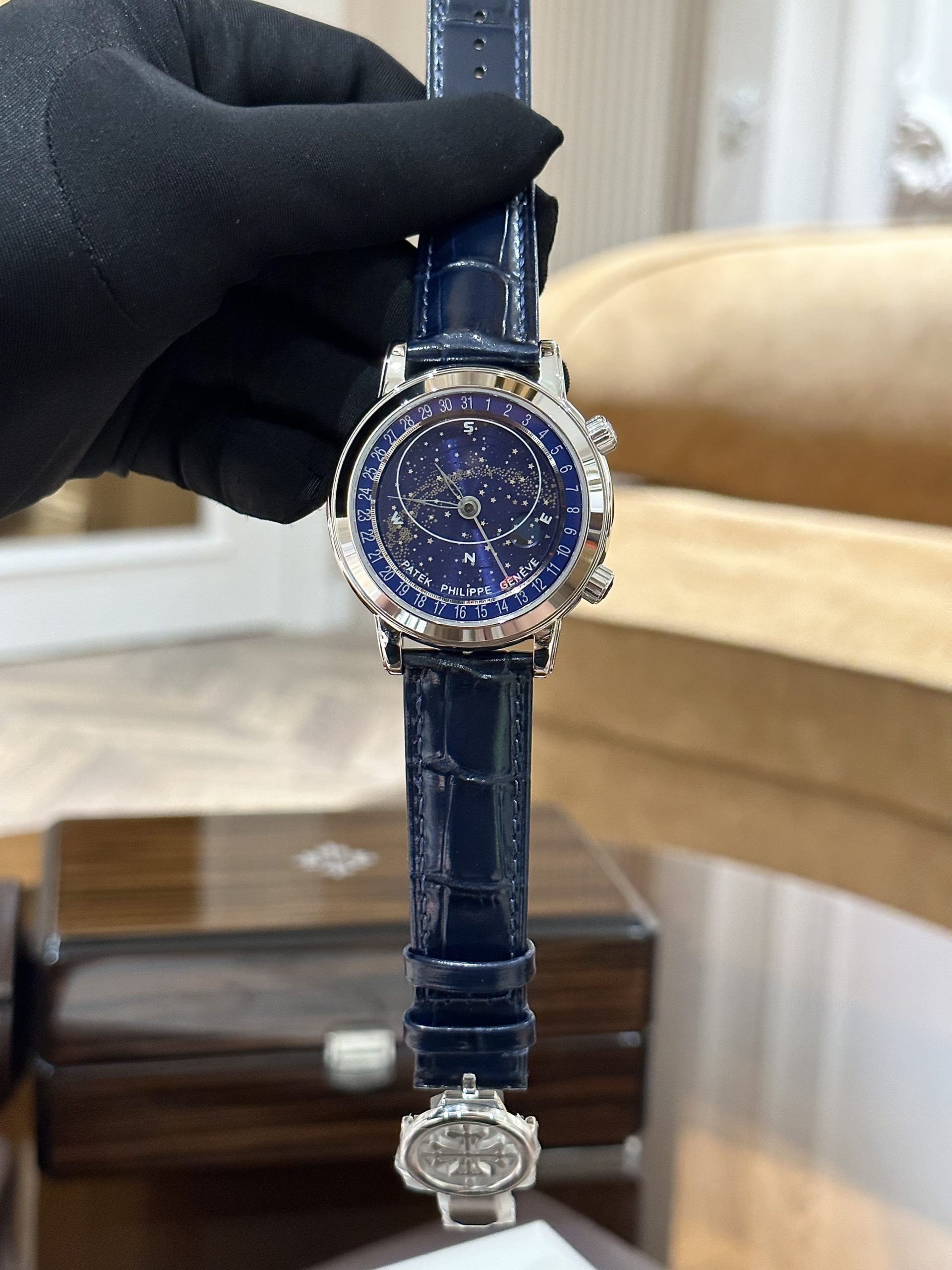 Patek Philippe Complications 6102 Replica Watches Blue Dial 44mm (6) Patek Philippe Complications 6102 Replica Watches Blue Dial 44mm (6)