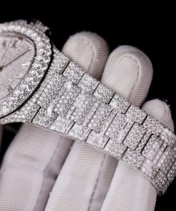 Patek Philippe Iced Out Customs Full Moissanite Diamonds Nautilus 5719 Best Quality 40mm (1)