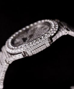 Patek Philippe Iced Out Customs Full Moissanite Diamonds Nautilus 5719 Best Quality 40mm (1)