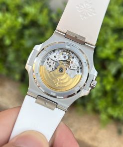 Patek Philippe Nautilus 5711 Blue Replica Watches White Rubber Strap 40mm (1)
