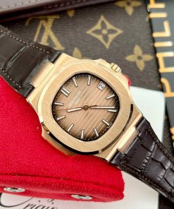 Patek Philippe Nautilus 5711 Chocolate Dial Leather Strap 3K Factory 40mm (2)