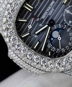 Patek Philippe Nautilus 5712 Custom Diamonds Moissanite PPF V2