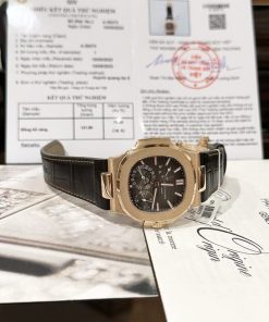 Patek Philippe Nautilus 57121R-001 18K Solid Gold Watch Leather Strap