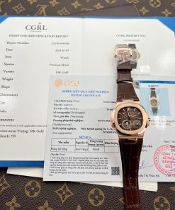 Patek Philippe Nautilus 5712R Gold Wrapped ZF Factory Brown Strap 40mm (9)