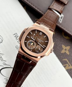 Patek Philippe Nautilus 5712R Gold Wrapped ZF Factory Brown Strap 40mm (9)