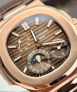 Patek Philippe Nautilus 5712R Gold Wrapped ZF Factory Brown Strap 40mm (9)