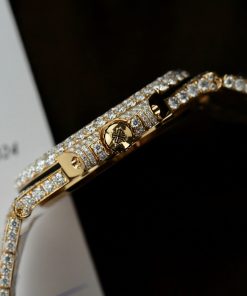 Patek Philippe Nautilus 5719 18K Gold Wrapped Customs Full Moissanite Diamonds 40mm (13)