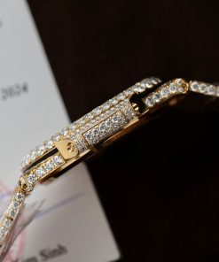 Patek Philippe Nautilus 5719 18K Gold Wrapped Customs Full Moissanite Diamonds 40mm (13)