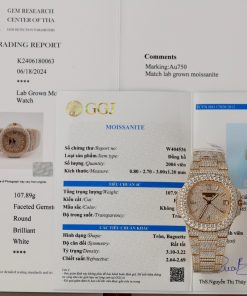 Patek Philippe Nautilus 5719 18K Gold Wrapped Customs Full Moissanite Diamonds 40mm (13)