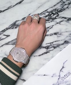 Patek Philippe Nautilus 5719 Custom Full Moissanite Diamonds 40mm (1)