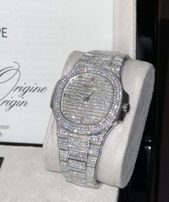 Patek Philippe Nautilus 5719 Custom Full Moissanite Diamonds 40mm (1)
