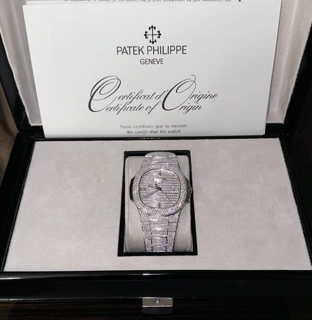 Patek Philippe Nautilus 5719 Custom Full Moissanite Diamonds 40mm (1)