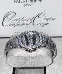 Patek Philippe Nautilus 5719 Custom Full Moissanite Diamonds 40mm (1)