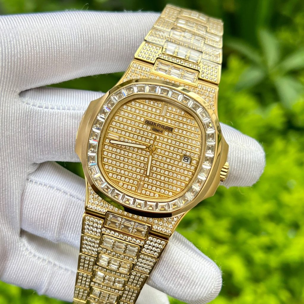 Patek Philippe Nautilus 5719 Full Diamonds Best Replica Watches 40mm (4)