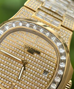 Patek Philippe Nautilus 5719 Full Diamonds Best Replica Watches 40mm (4)
