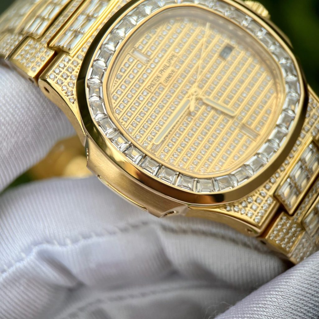 Patek Philippe Nautilus 5719 Full Diamonds Best Replica Watches 40mm (4)