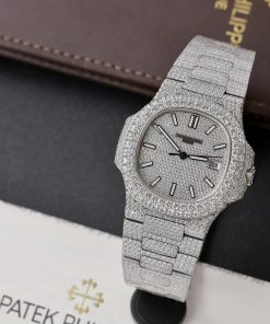 Patek Philippe Nautilus 5719 Full Diamonds Swarovski Best Replica 40mm (8)