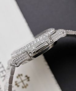 Patek Philippe Nautilus 5719 Full Diamonds Swarovski Best Replica 40mm (8)