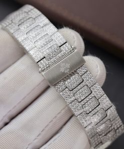 Patek Philippe Nautilus 5719 Full Diamonds Swarovski Best Replica 40mm (9)
