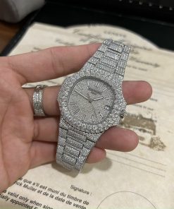 Patek Philippe Nautilus 5719 Iced Out Moissanite Best Replica Watch 40mm