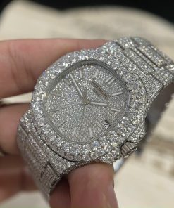 Patek Philippe Nautilus 5719 Iced Out Moissanite Best Replica Watch 40mm