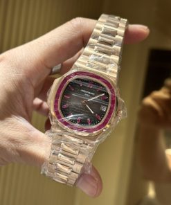 Patek Philippe Nautilus 5723-112R Natural Ruby 18K Solid Gold Watch (7)