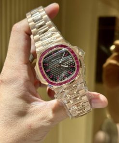 Patek Philippe Nautilus 5723-112R Natural Ruby 18K Solid Gold Watch (7)
