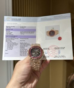 Patek Philippe Nautilus 5723-112R Natural Ruby 18K Solid Gold Watch (7)