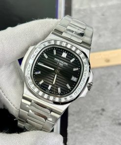 Patek Philippe Nautilus 5723 Custom Moissanite Baguette Diamonds 40mm (2)