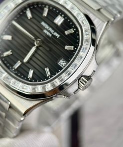 Patek Philippe Nautilus 5723 Custom Moissanite Baguette Diamonds 40mm (2)