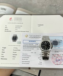 Patek Philippe Nautilus 5723 Custom Moissanite Baguette Diamonds 40mm (2)
