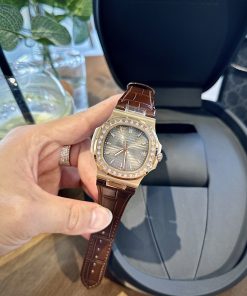 Patek Philippe Nautilus 5723 Replica Watches Brown Leather Stap PPF Factory 40mm (1)