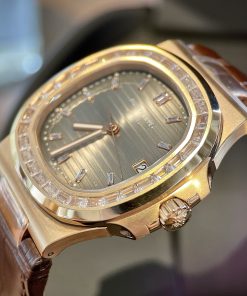 Patek Philippe Nautilus 5723 Replica Watches Brown Leather Stap PPF Factory 40mm (1)