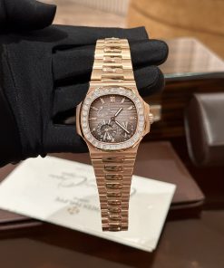 Patek Philippe Nautilus 5724 18K Gold Wrapped Custom Moissanite Diamonds 40mm (1)