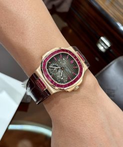 Patek Philippe Nautilus 5724 18K Gold Wrapped Custom Red Ruby 40mm (1)