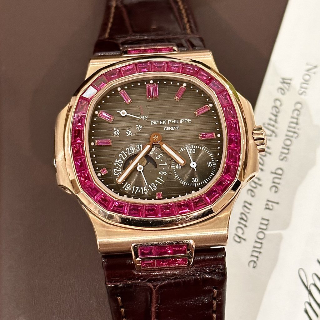 Patek Philippe Nautilus 5724 18K Gold Wrapped Custom Red Ruby 40mm (1)