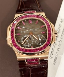 Patek Philippe Nautilus 5724 18K Gold Wrapped Custom Red Ruby 40mm (1)
