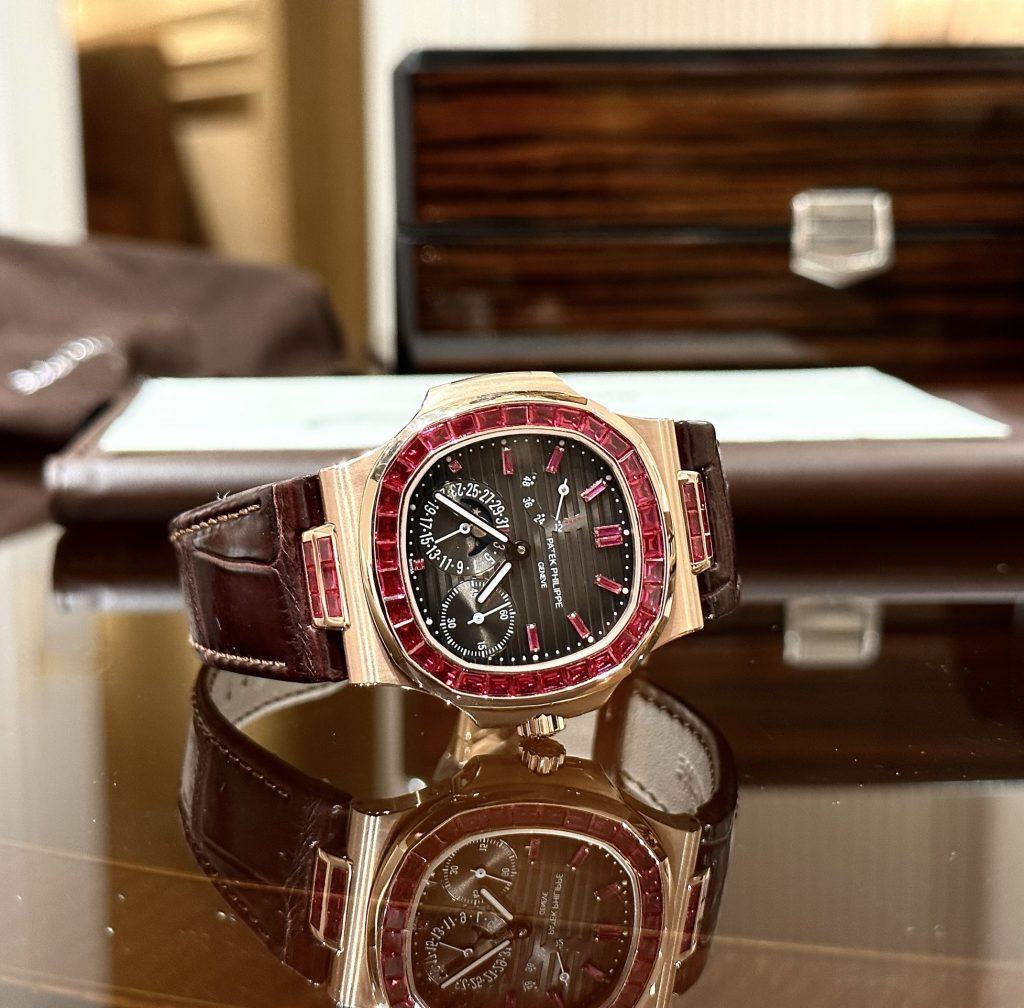 Patek Philippe Nautilus 5724 18K Gold Wrapped Custom Red Ruby 40mm (1)