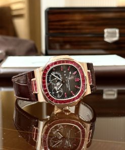 Patek Philippe Nautilus 5724 18K Gold Wrapped Custom Red Ruby 40mm (1)