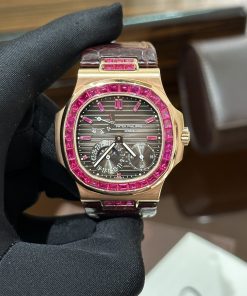 Patek Philippe Nautilus 5724 18K Gold Wrapped Custom Red Ruby 40mm (1)